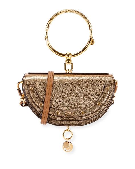 Chloe Nile Metallic Minaudiere Shoulder Bag 